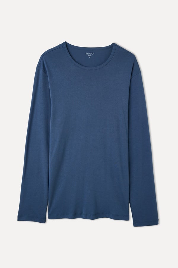 BİSİKLET YAKA UZUN KOLLU T-SHIRT