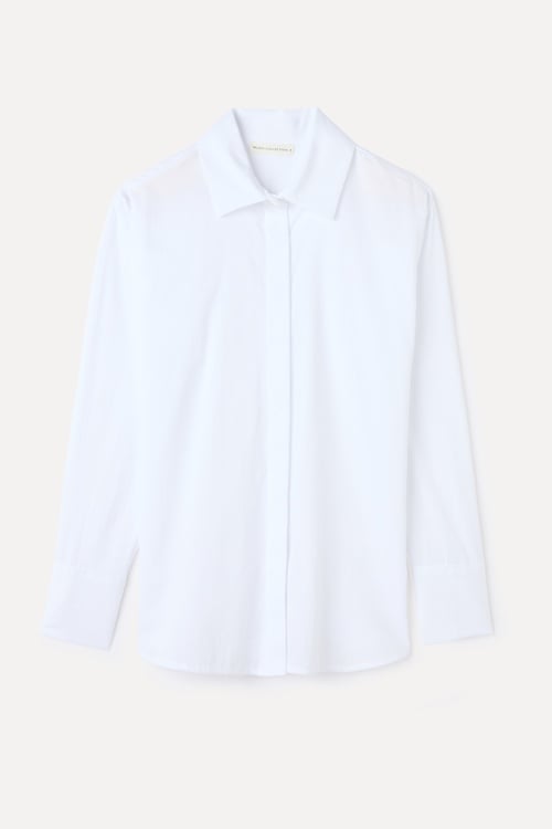 GİZLİ DÜĞMELİ UZUN KOLLU GÖMLEK