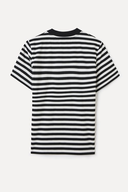 ÇİZGİLİ BİSİKLET YAKA T-SHIRT