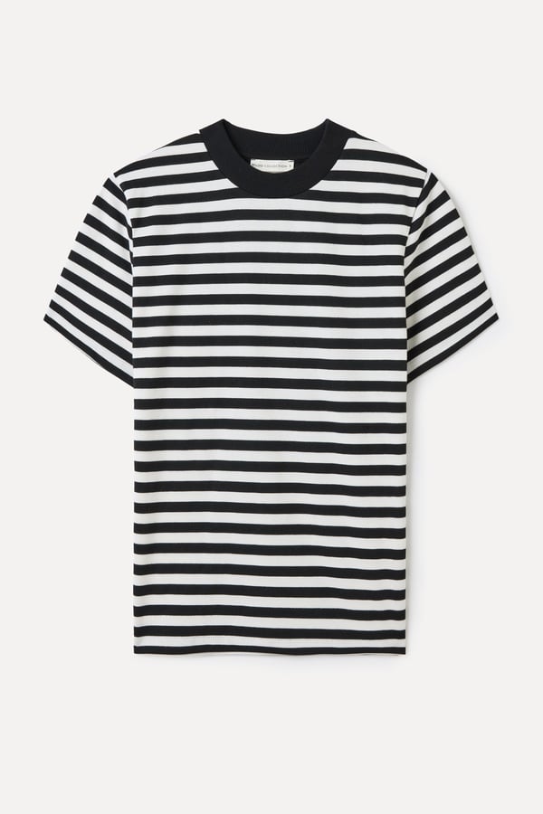 ÇİZGİLİ BİSİKLET YAKA T-SHIRT