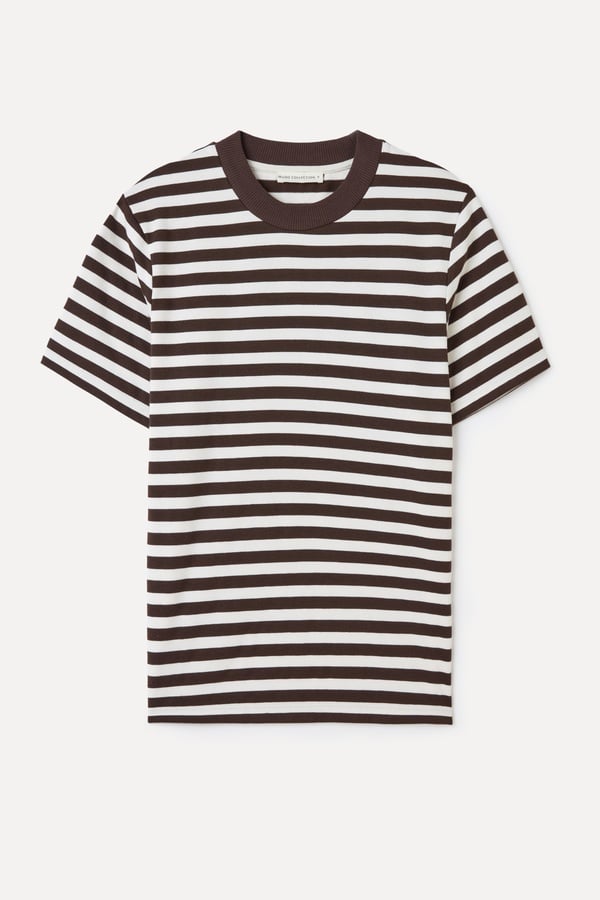 ÇİZGİLİ BİSİKLET YAKA T-SHIRT