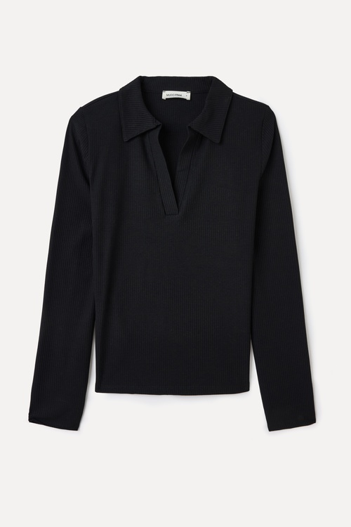 POLO YAKA UZUN KOLLU T-SHIRT