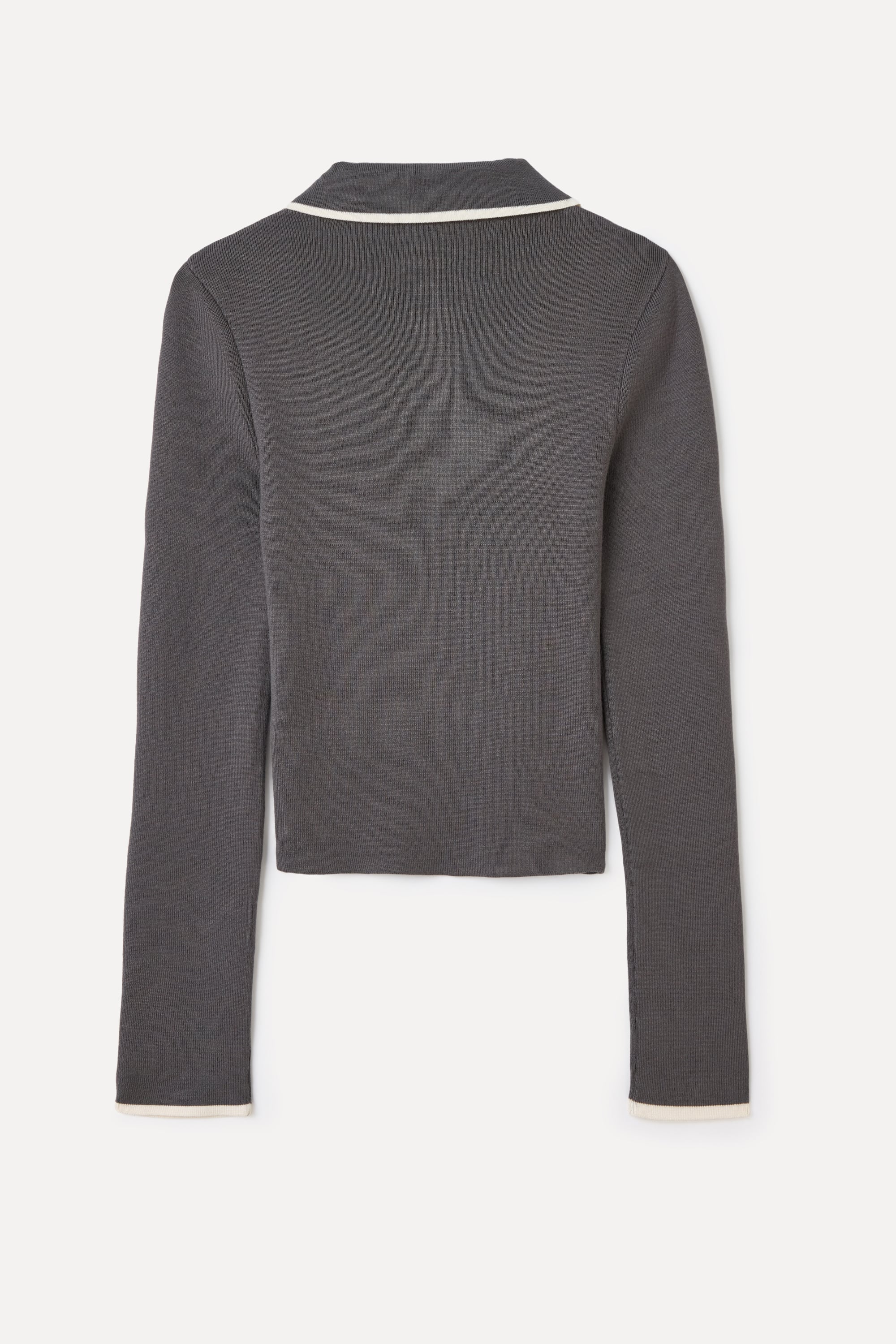 FITTED FERMUARLI POLO YAKA TRİKO KAZAK