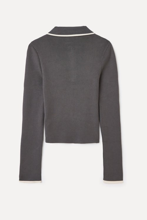  FITTED FERMUARLI POLO YAKA TRİKO KAZAK