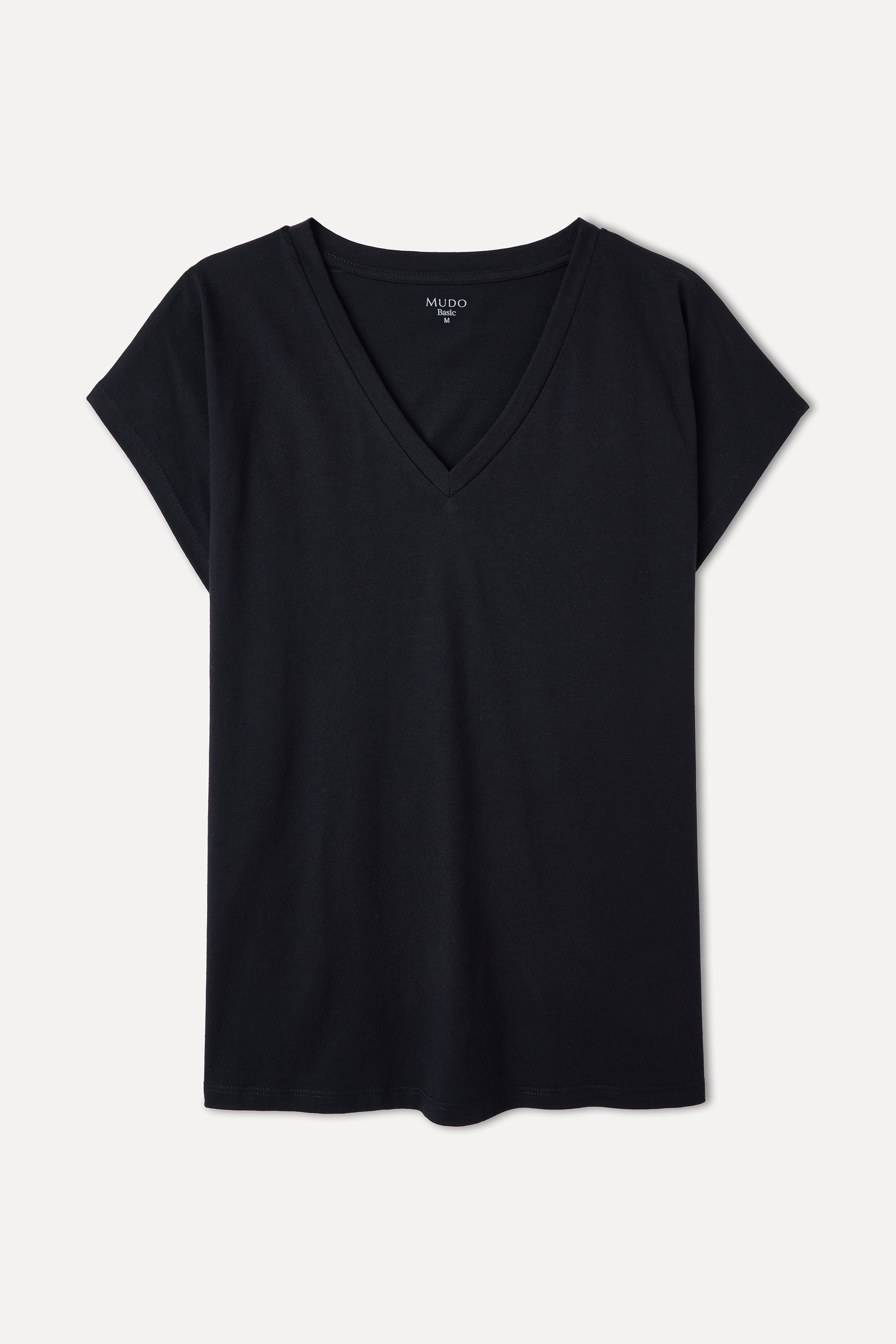 MODAL KARIŞIMLI V YAKA T-SHIRT