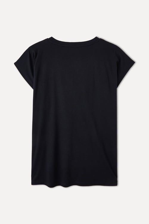 MODAL KARIŞIMLI V YAKA T-SHIRT