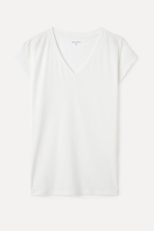 MODAL KARIŞIMLI V YAKA T-SHIRT