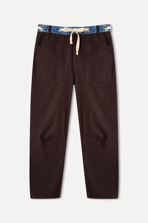  RENK BLOKLU BAĞLAMA DETAYLI PANTOLON