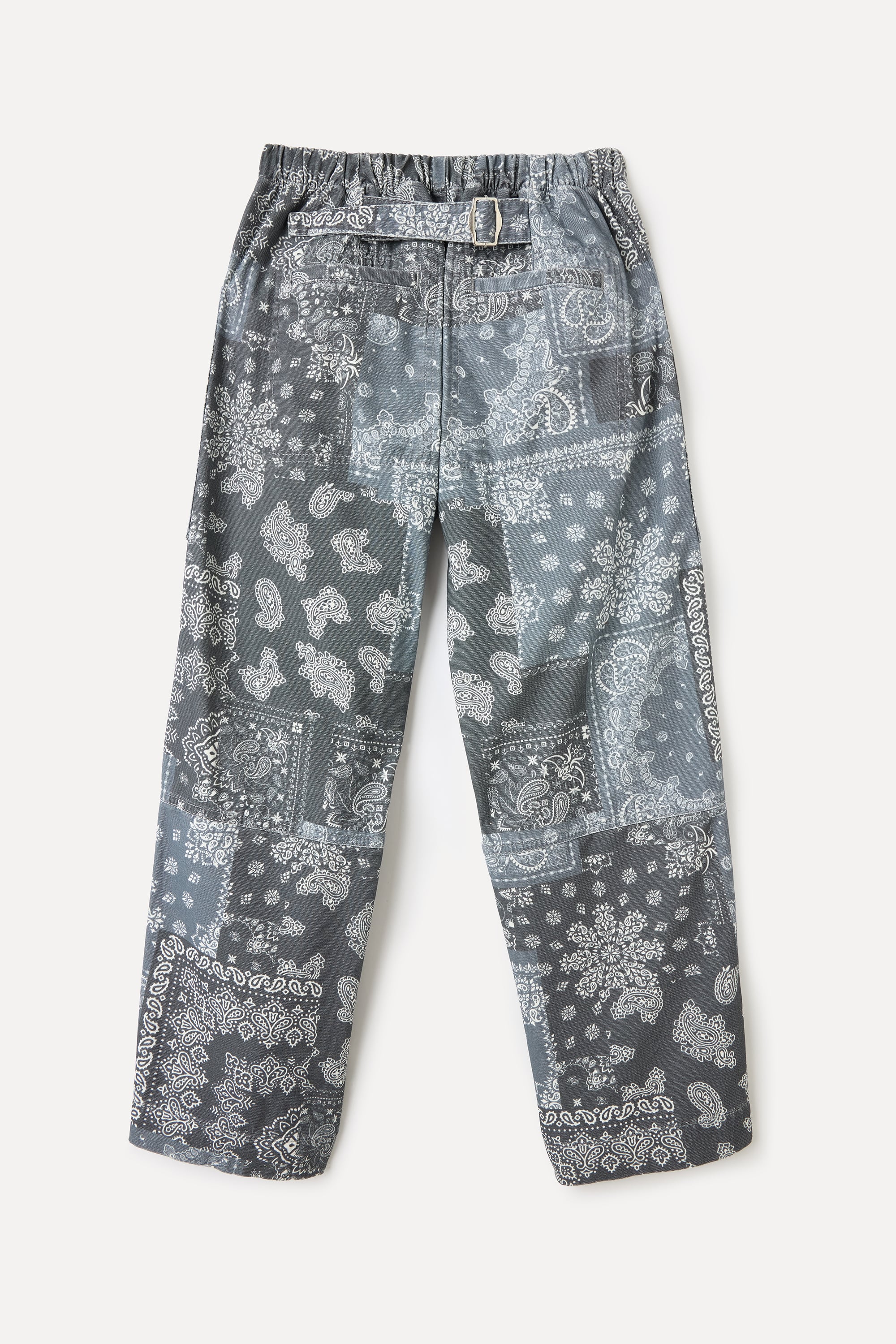 BASKILI WIDE LEG BELİ LASTİKLİ PANTOLON