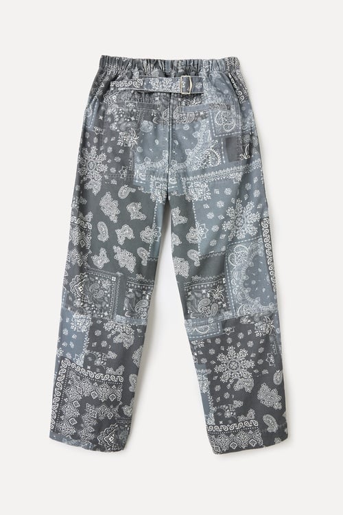  BASKILI WIDE LEG BELİ LASTİKLİ PANTOLON