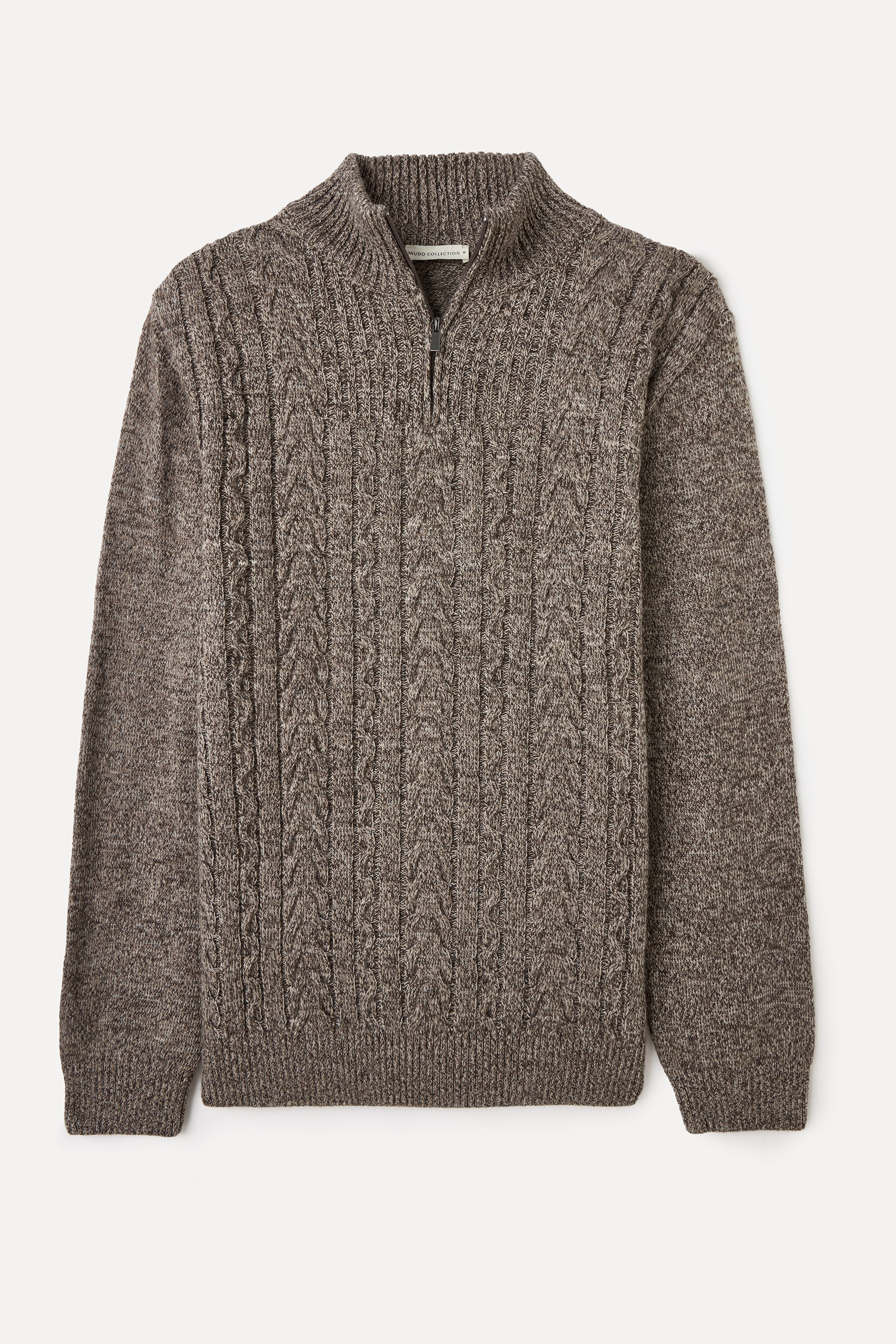 MULİNELİ FERMUARLI DİK YAKA KAZAK