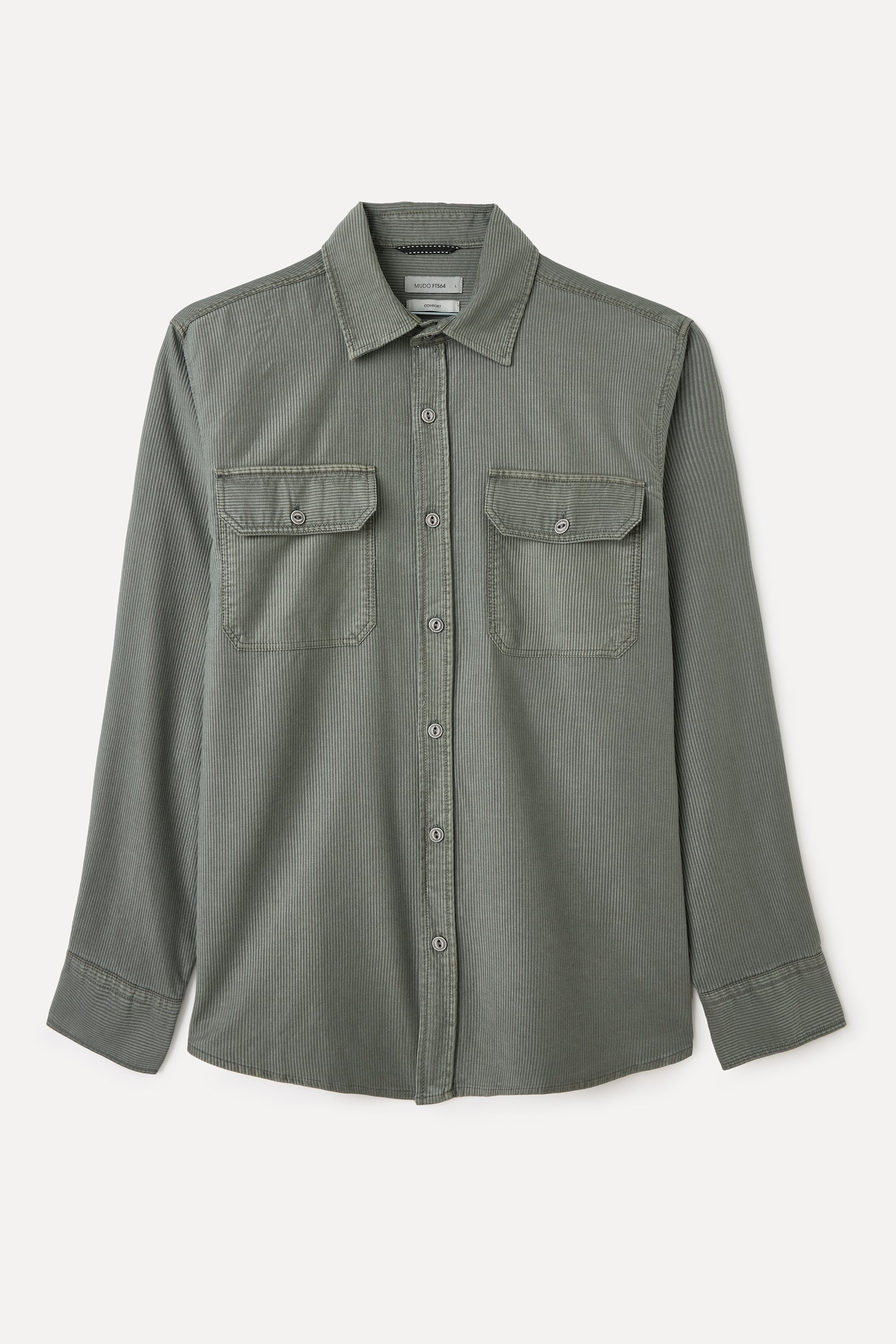 REGULAR FIT KADİFE DOKULU UZUN KOLLU GÖMLEK