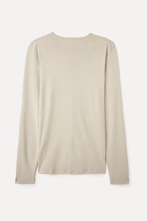 BİSİKLET YAKA UZUN KOLLU T-SHIRT