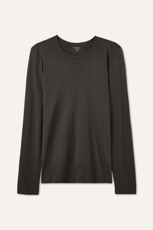 BİSİKLET YAKA UZUN KOLLU T-SHIRT