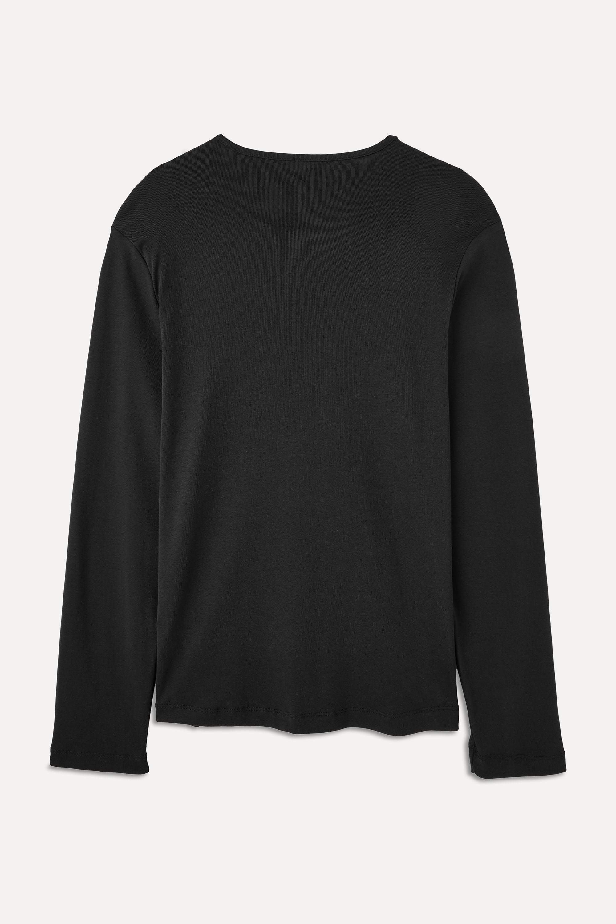 BİSİKLET YAKA UZUN KOLLU T-SHIRT