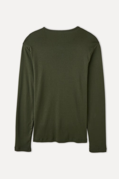 BİSİKLET YAKA UZUN KOLLU T-SHIRT