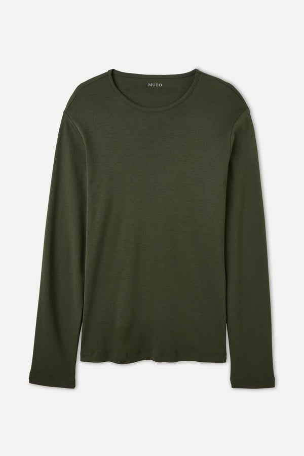 BİSİKLET YAKA UZUN KOLLU T-SHIRT