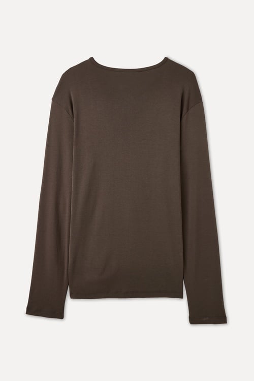 BİSİKLET YAKA UZUN KOLLU T-SHIRT