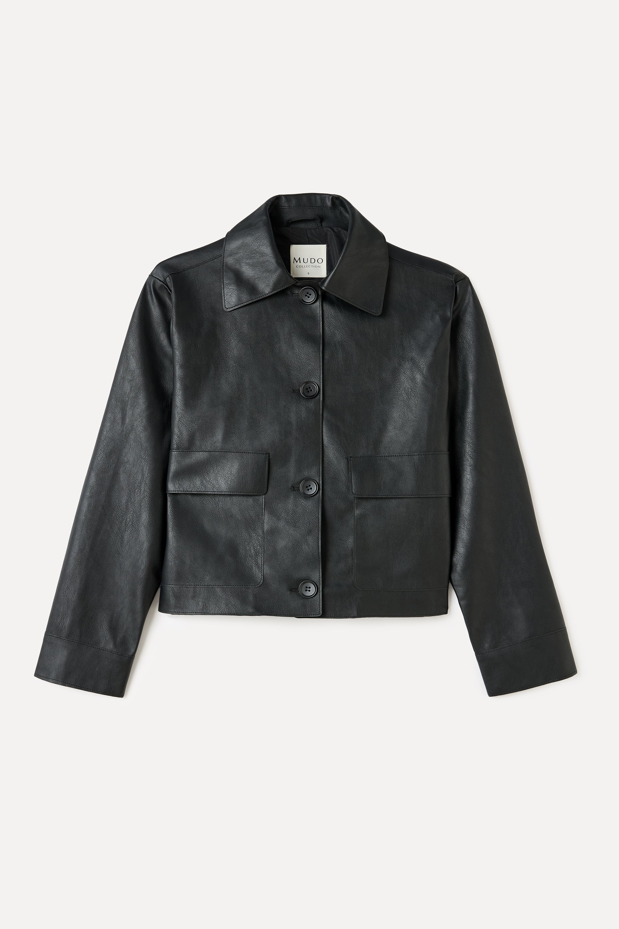 ERKEK YAKA DERİ GÖRÜNÜMLÜ CEKET