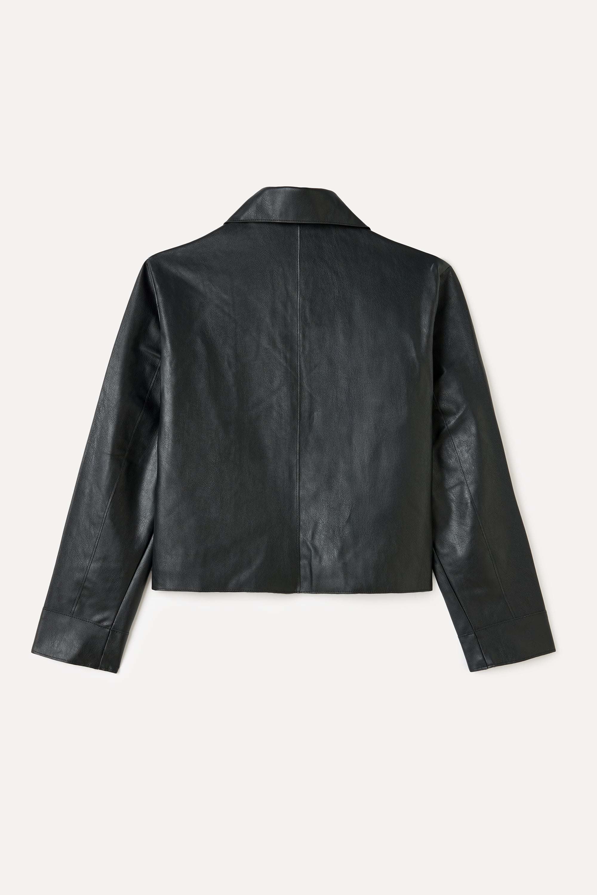 ERKEK YAKA DERİ GÖRÜNÜMLÜ CEKET