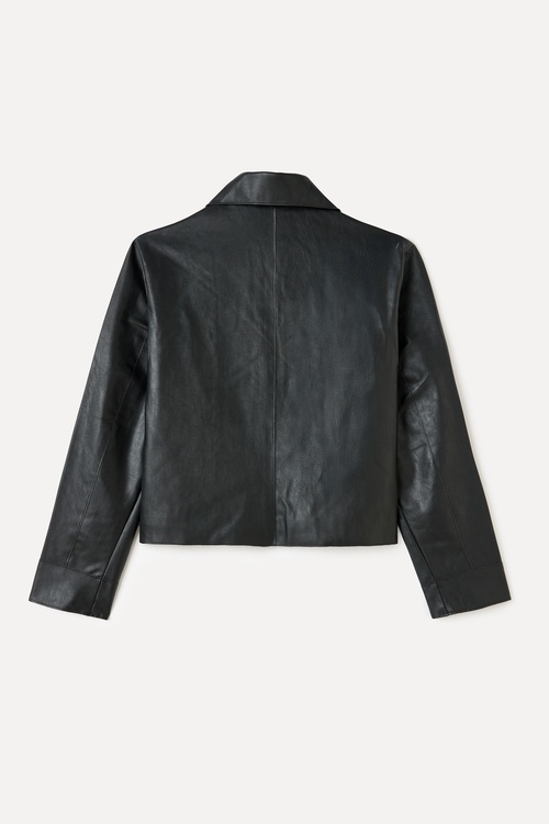  ERKEK YAKA DERİ GÖRÜNÜMLÜ CEKET