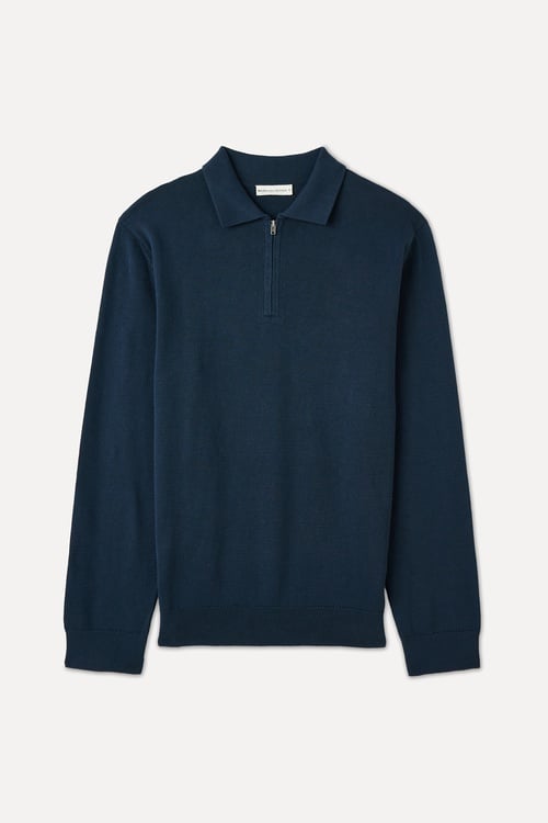 FERMUARLI POLO YAKA TRİKO KAZAK