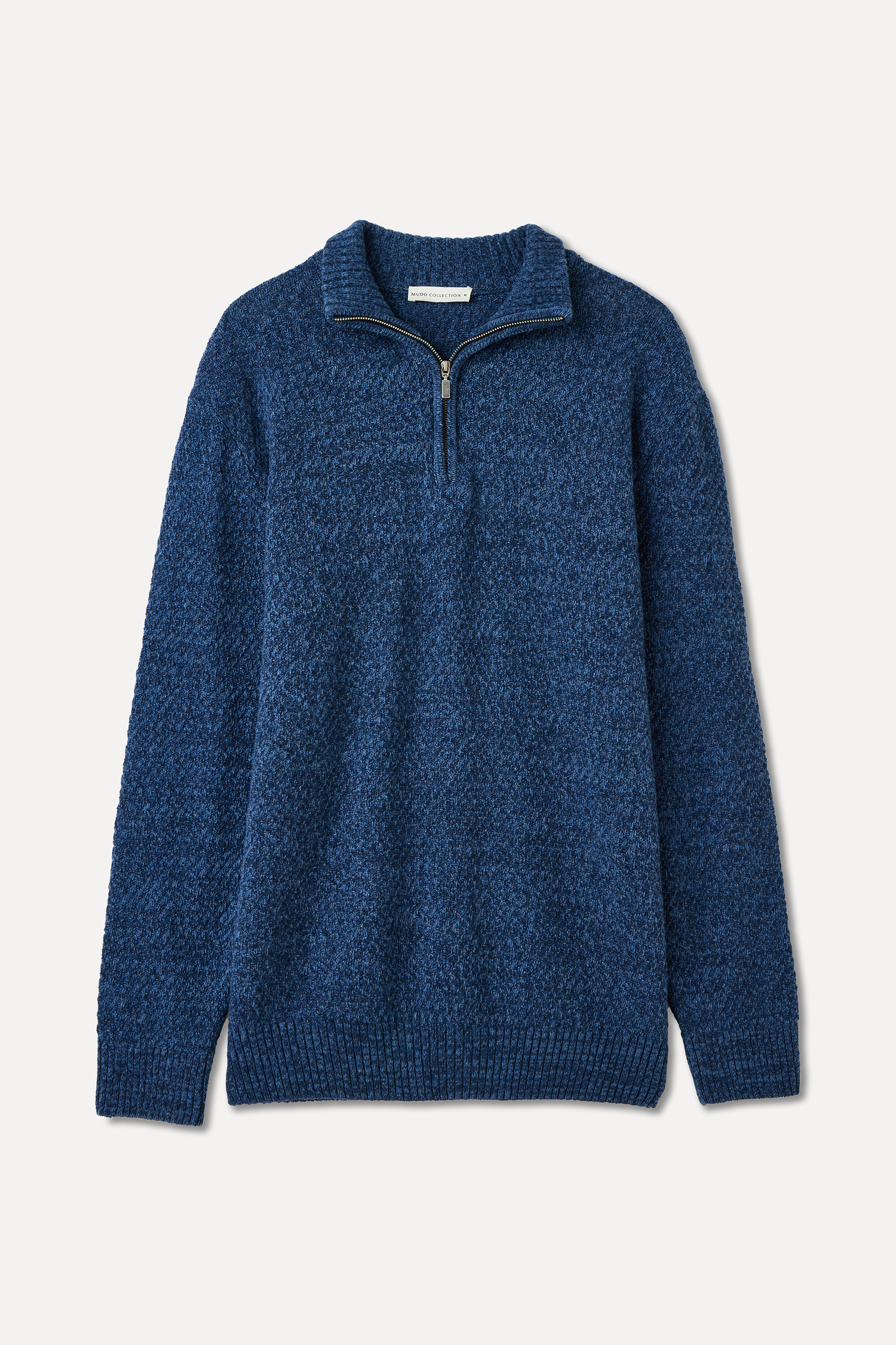 FERMUARLI DİK YAKA YÜN KARIŞIMLI KAZAK