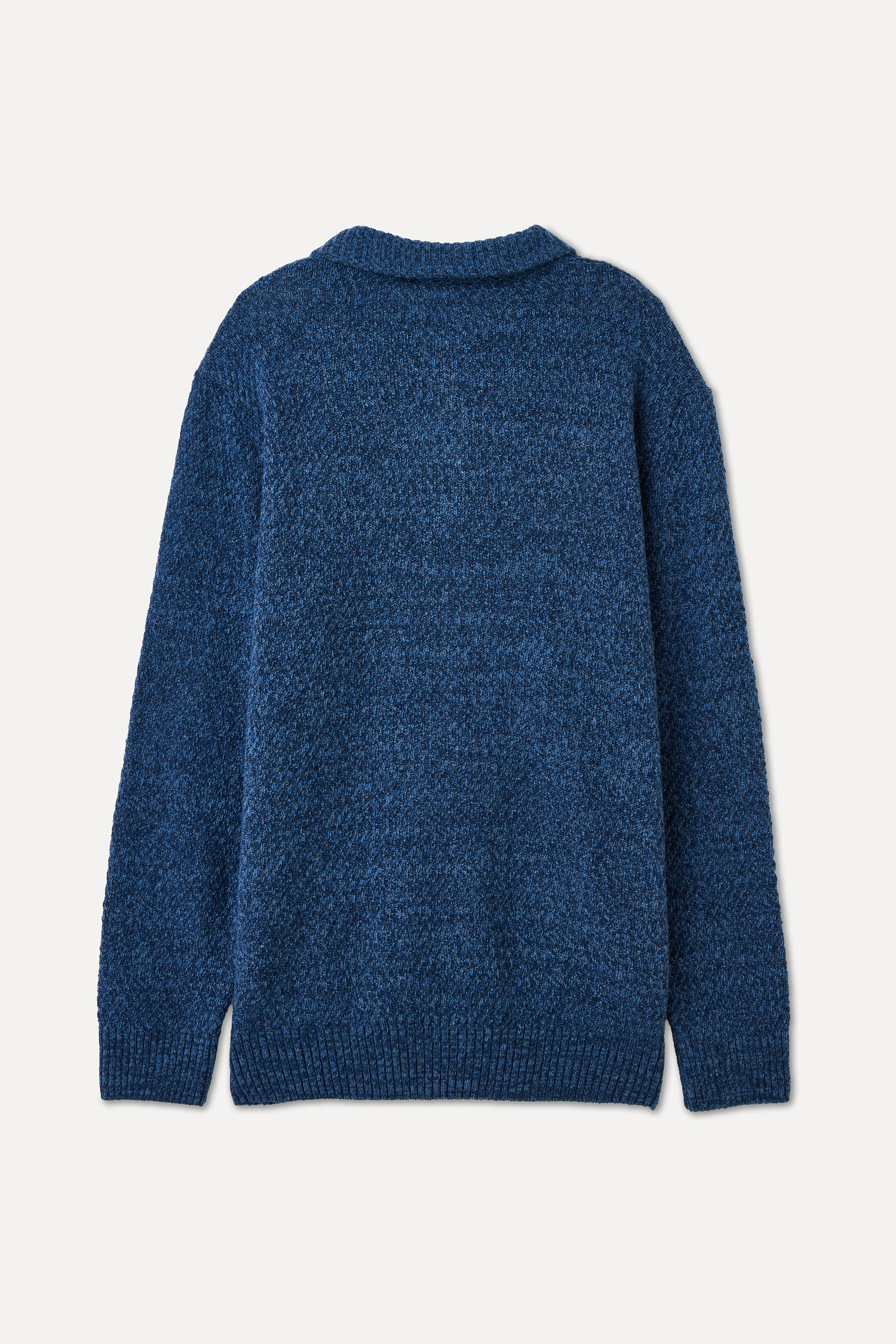 FERMUARLI DİK YAKA YÜN KARIŞIMLI KAZAK