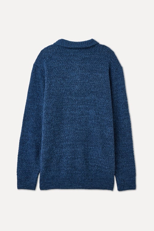  FERMUARLI DİK YAKA YÜN KARIŞIMLI KAZAK