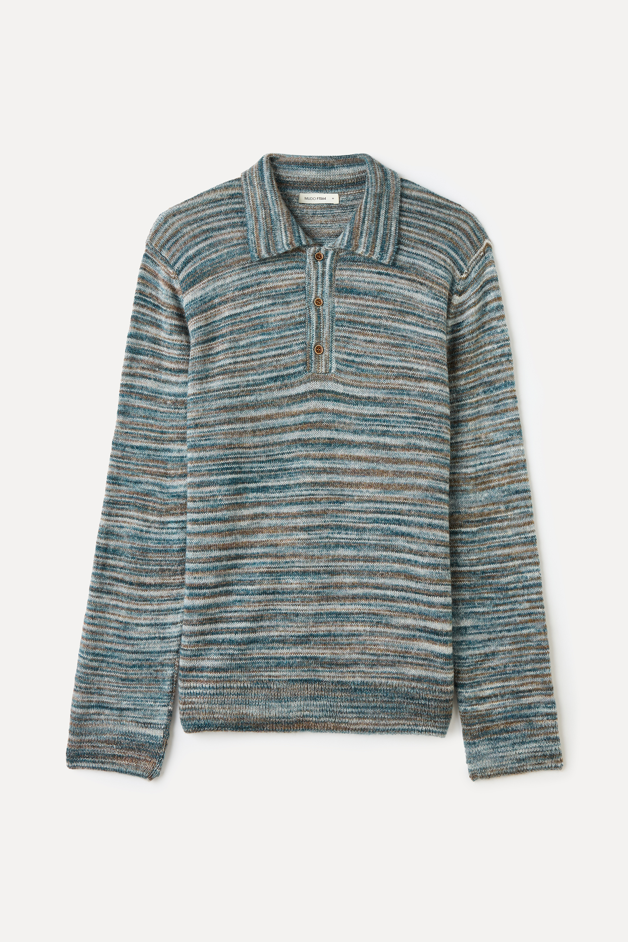 ÇİZGİLİ POLO YAKA KAZAK