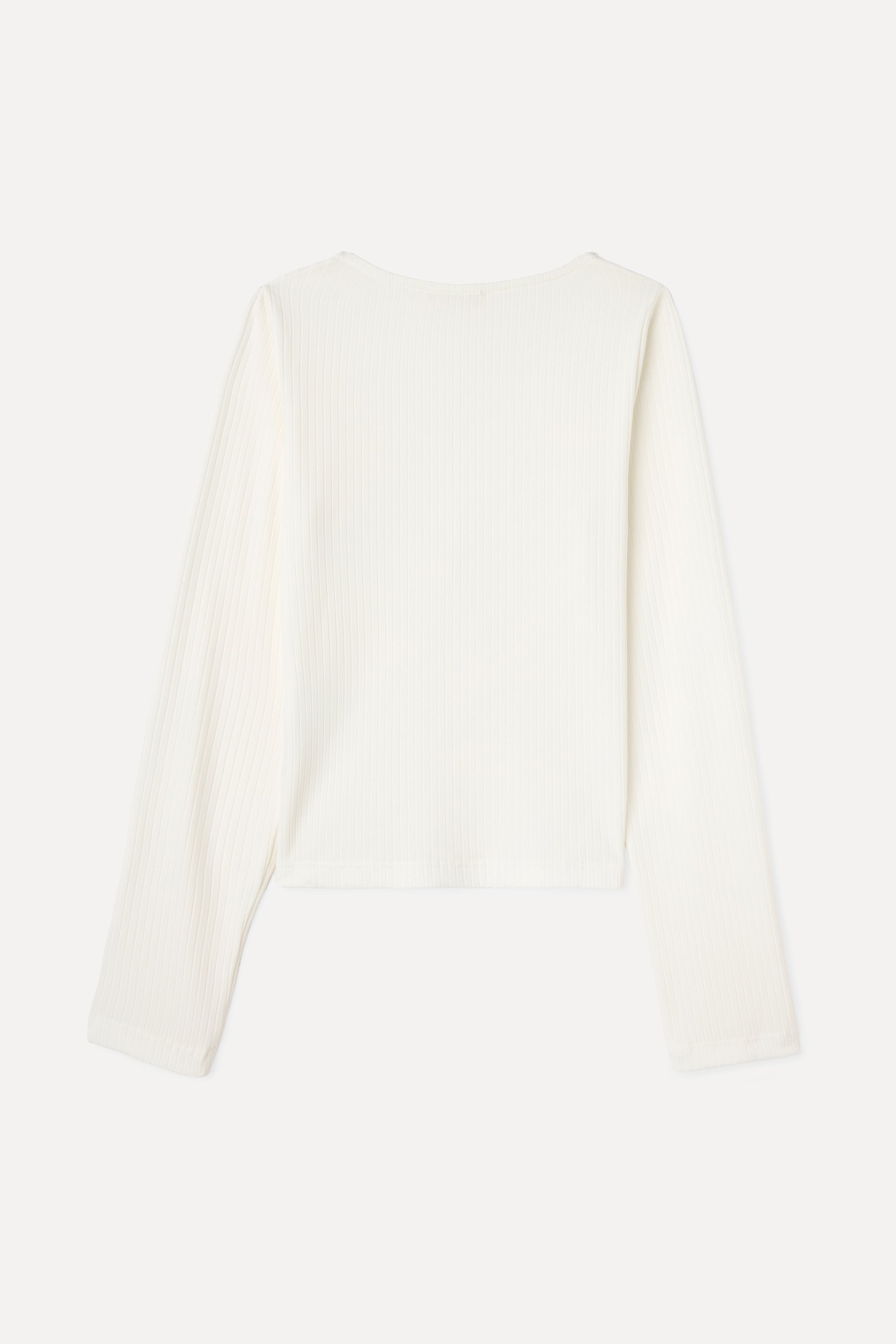 DANTELLİ V YAKA UZUN KOLLU T-SHIRT