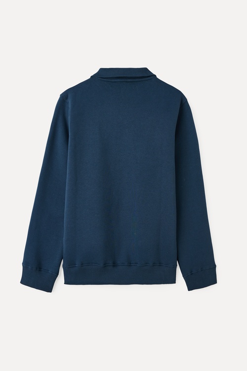  COMFORT FIT FERMUARLI DİK YAKA SWEATSHIRT