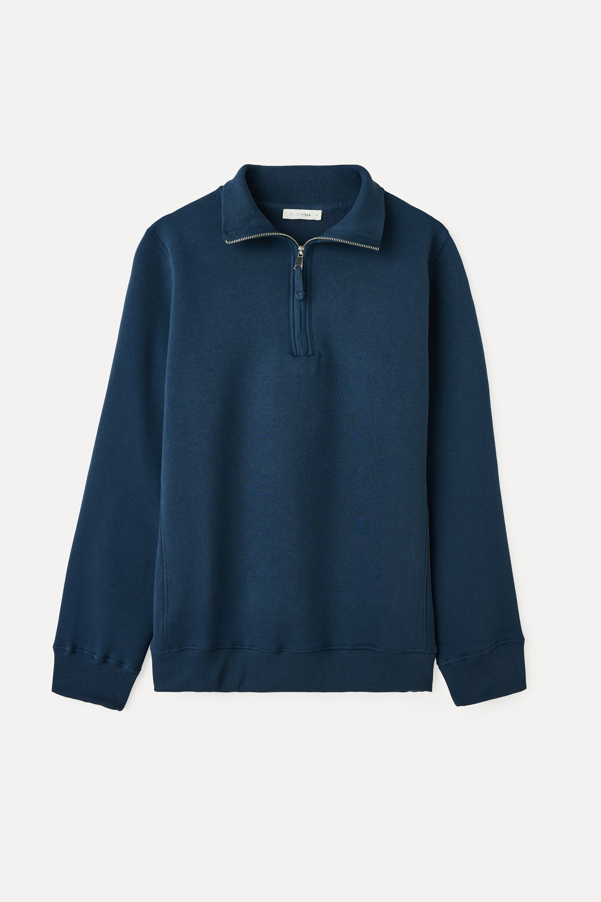 COMFORT FIT FERMUARLI DİK YAKA SWEATSHIRT