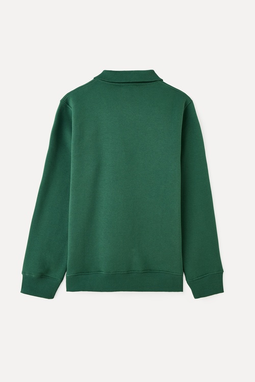  COMFORT FIT FERMUARLI DİK YAKA SWEATSHIRT