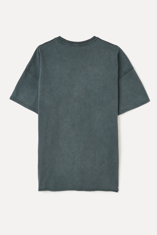 LOOSE FIT BİSİKLET YAKA T-SHIRT