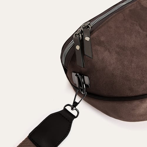 SÜET DOKULU OMUZ ÇANTASI