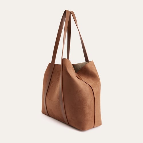 SÜET DOKULU EL ÇANTASI