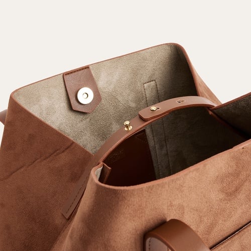 SÜET DOKULU EL ÇANTASI