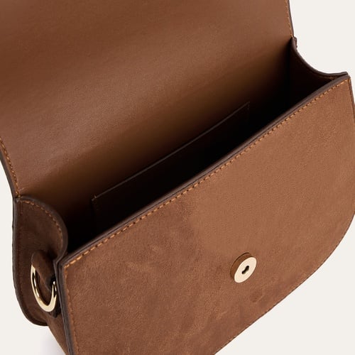 SÜET DOKULU OMUZ ÇANTASI