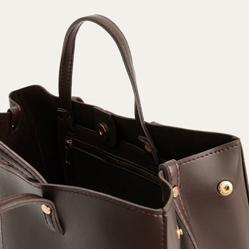 DERİ GÖRÜNÜMLÜ OMUZ ÇANTASI