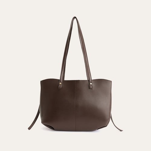 DERİ GÖRÜNÜMLÜ OMUZ ÇANTASI