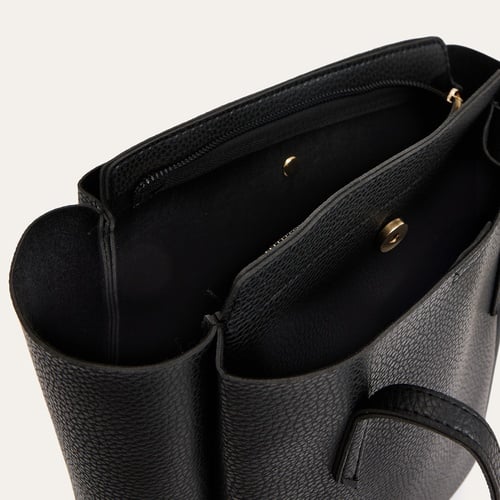 DERİ GÖRÜNÜMLÜ EL ÇANTASI