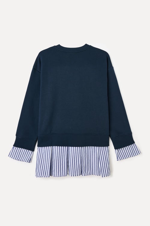 GÖMLEK DETAYLI SWEATSHIRT