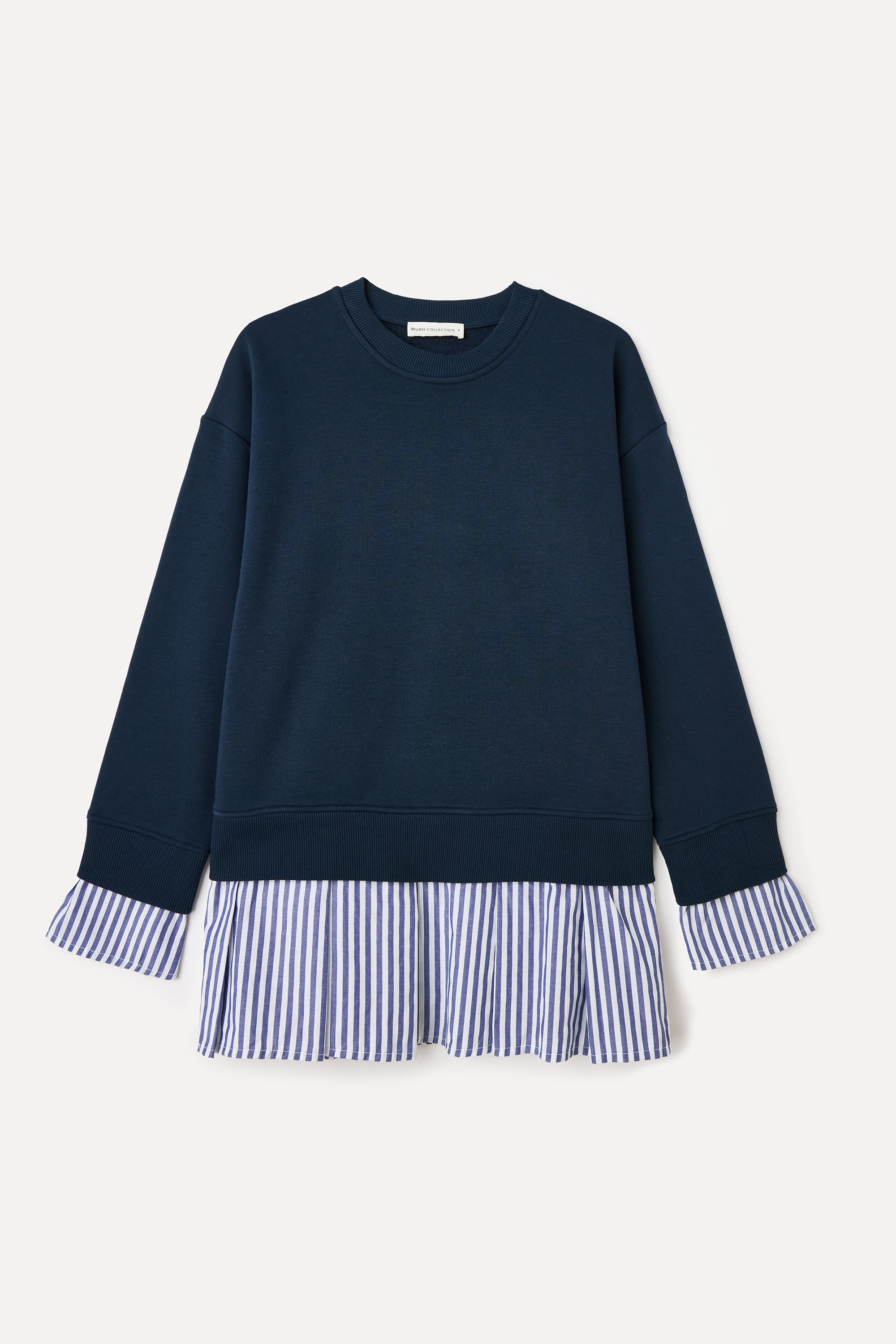 GÖMLEK DETAYLI SWEATSHIRT