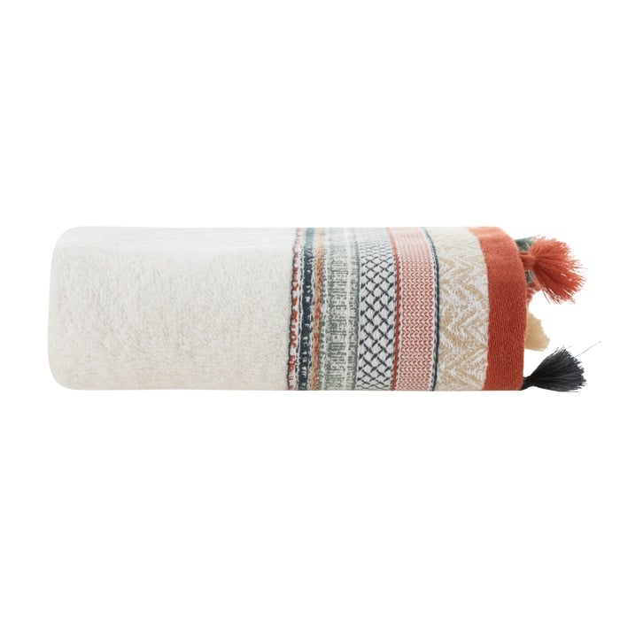 LISA KREM PÜSKÜLLÜ YÜZ HAVLUSU 50X80