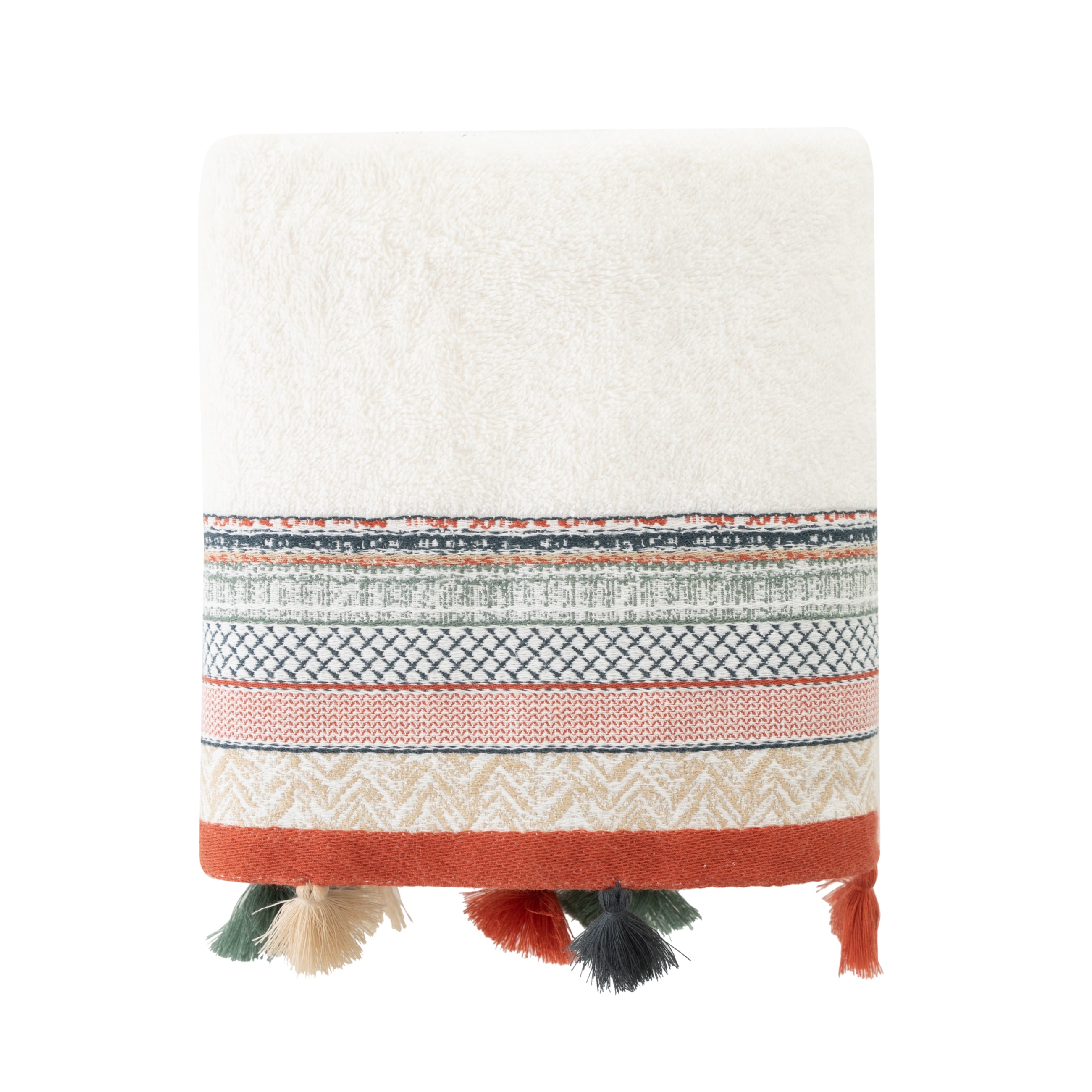 LISA KREM PÜSKÜLLÜ YÜZ HAVLUSU 50X80