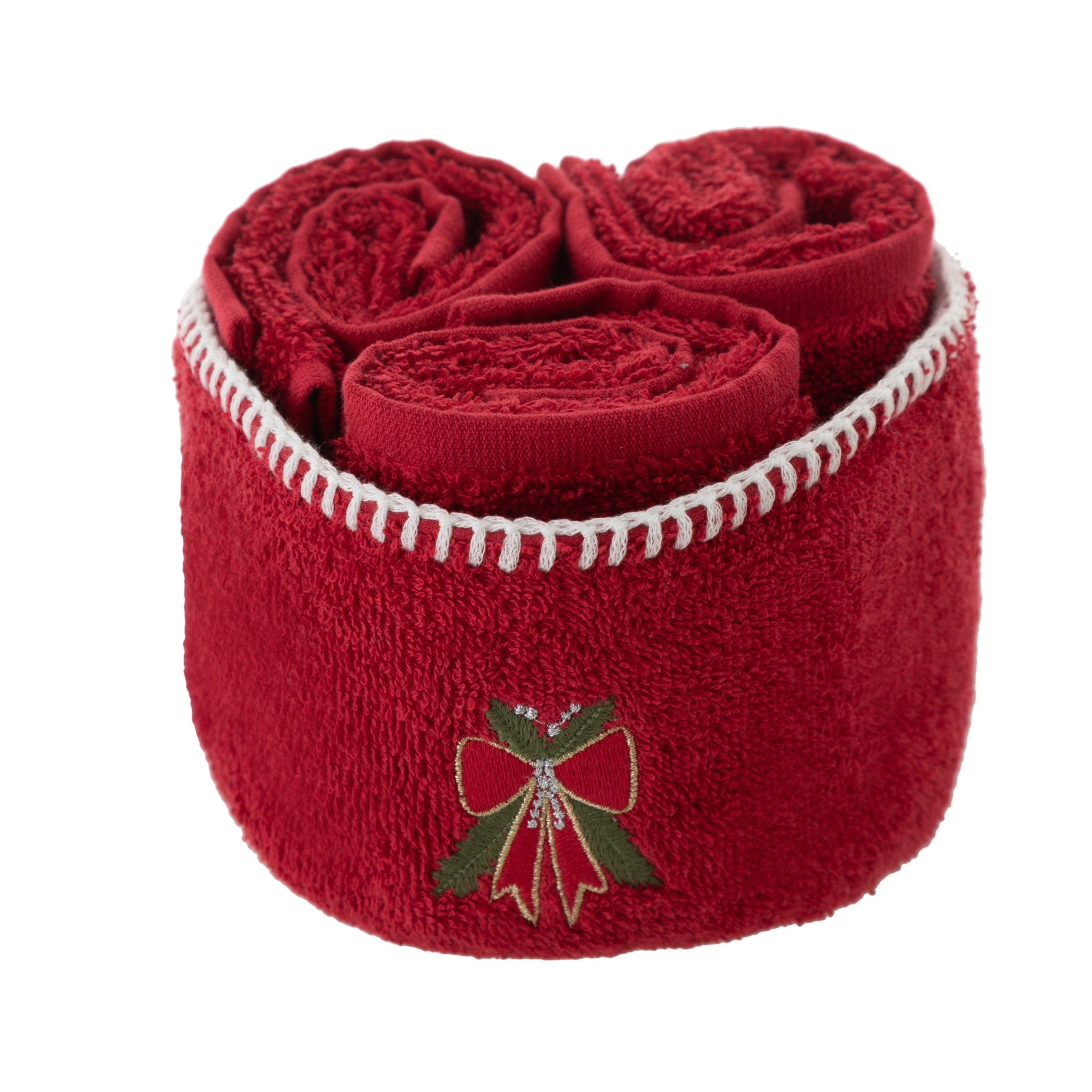 JOY 3'LÜ EL HAVLUSU SETİ KIRMIZI 30X30