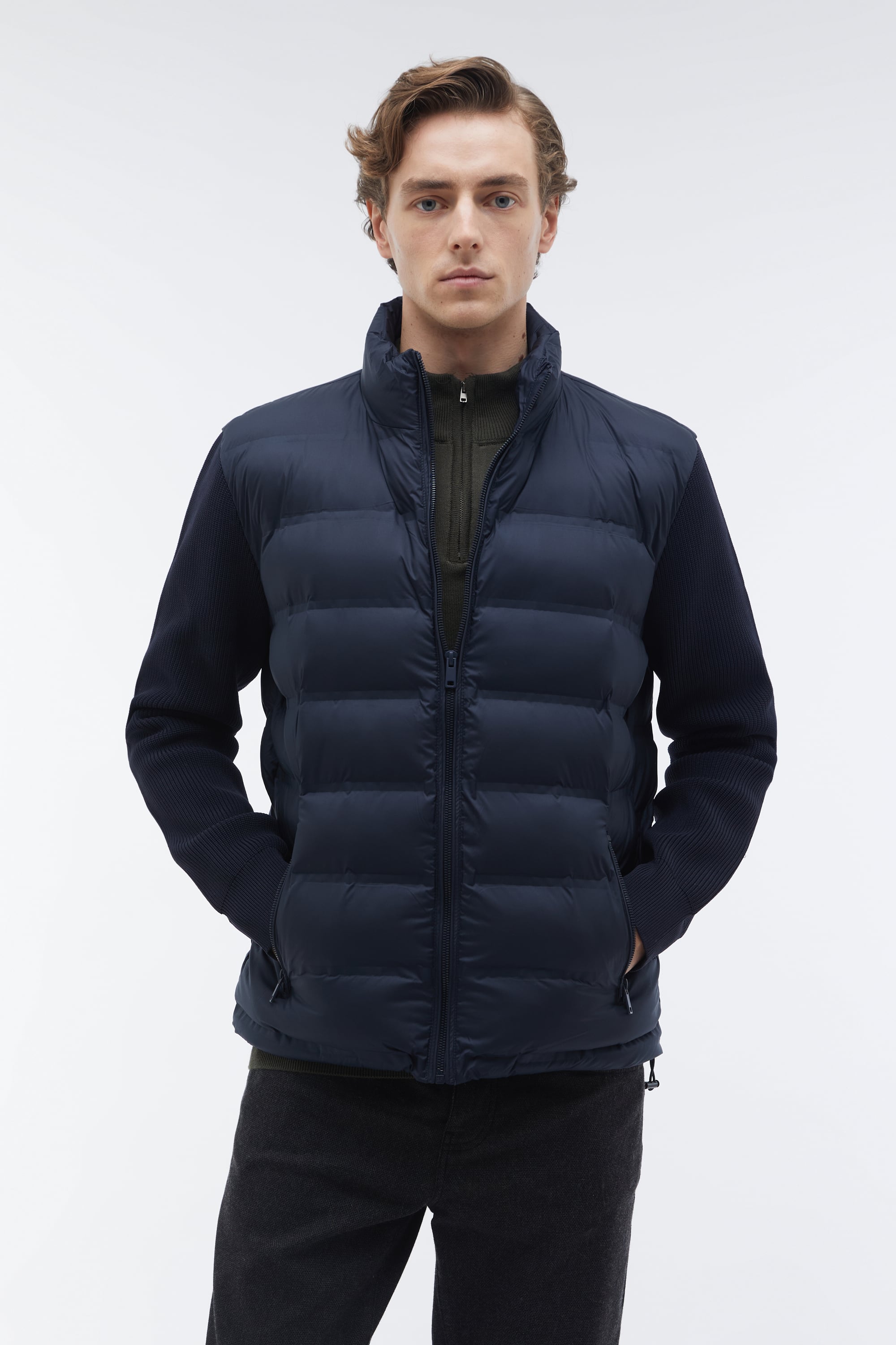 ÖRME KOL DİK YAKA ŞİŞME MONT