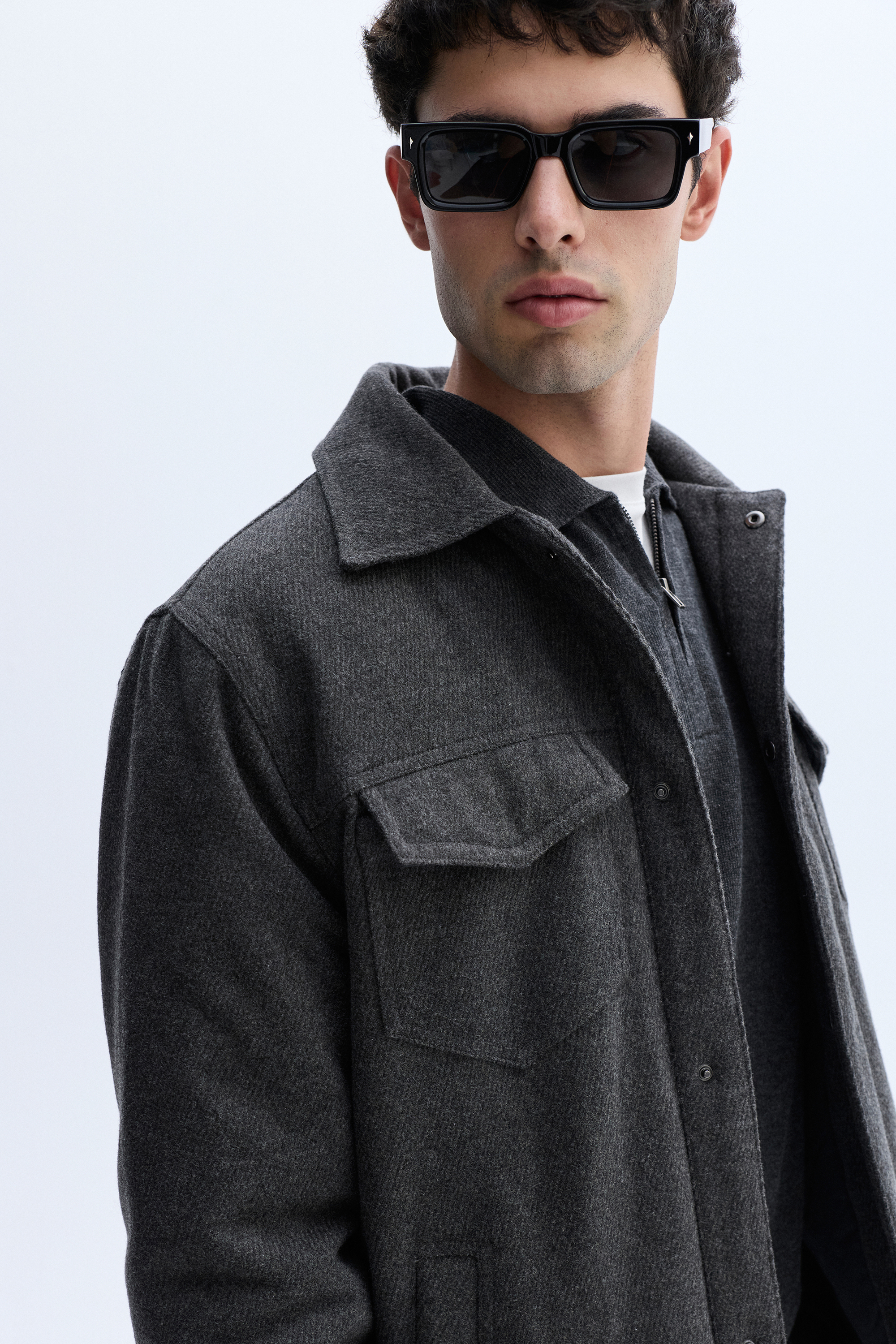 YÜN KARIŞIMLI TRUCKER CEKET