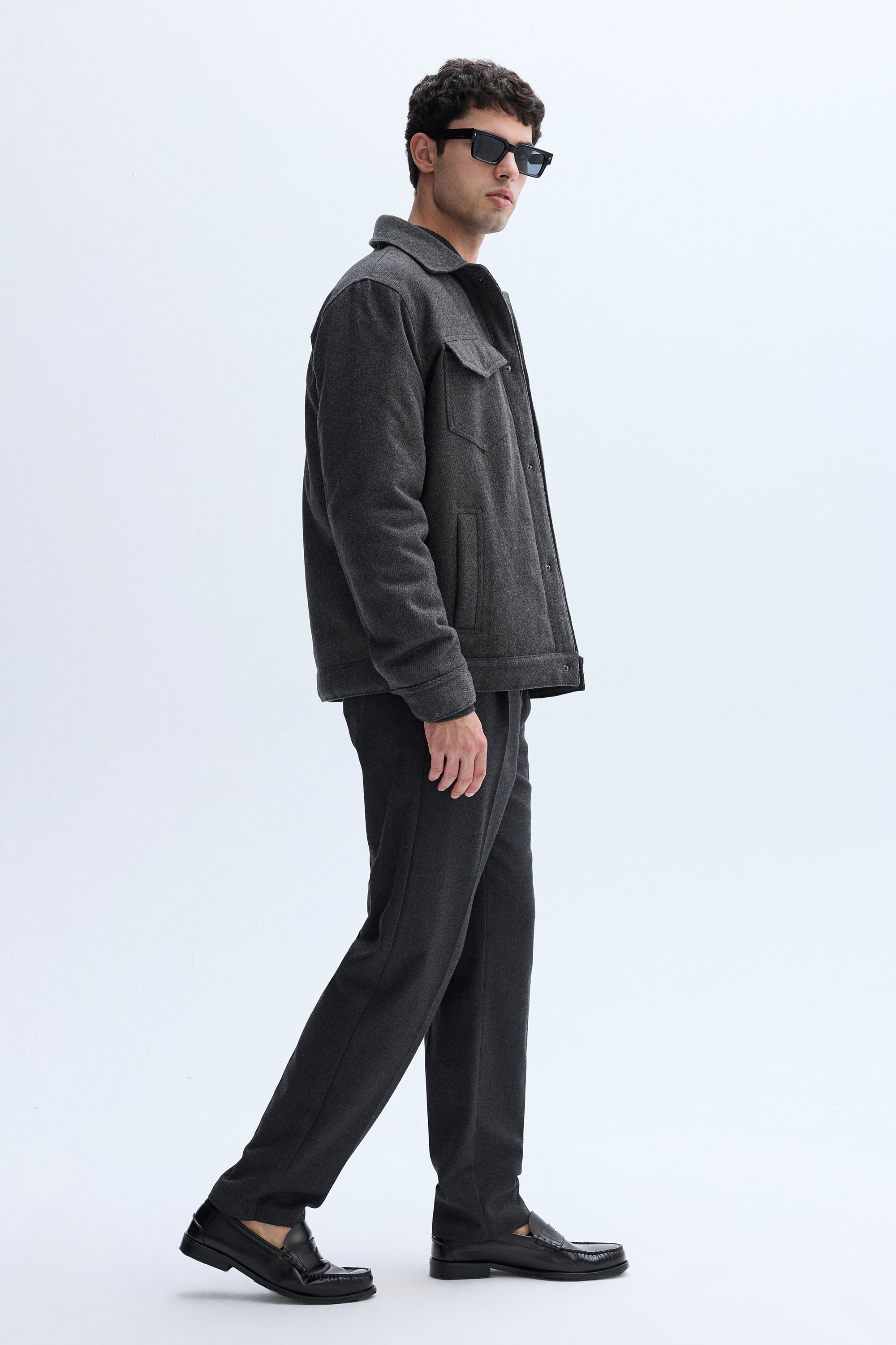 YÜN KARIŞIMLI TRUCKER CEKET